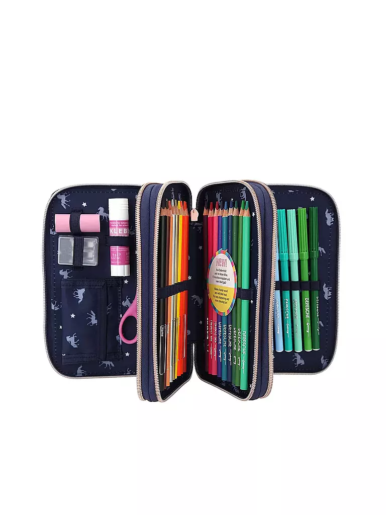 MISS MELODY | 3-Fach Federtasche mit LED | keine Farbe