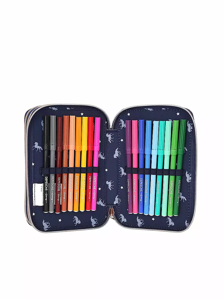 MISS MELODY | 3-Fach Federtasche mit LED | keine Farbe