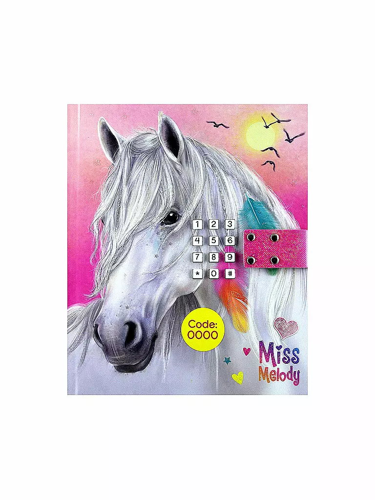 MISS MELODY | Tagebuch mit Code | transparent