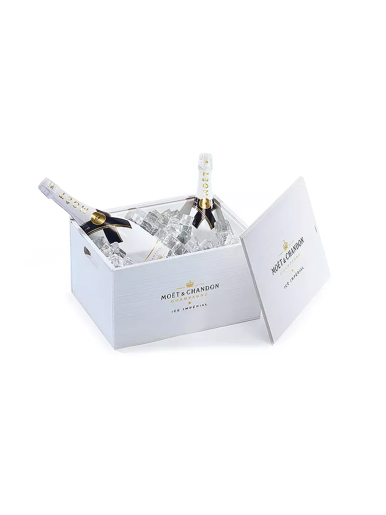 MOET & CHANDON | Brut Ice Imperial 2x0,75l mit 4 Champagnergläser | keine Farbe