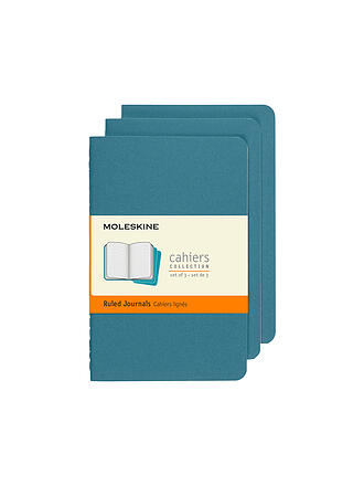 MOLESKINE | Notizheft CAHIER 3er-Set liniert Large Brisk Blue