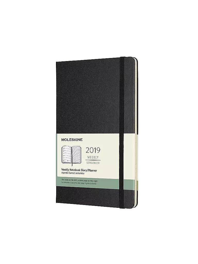 MOLESKINE | Kalender - Weekly Notebook Large HC Black 2019 | schwarz