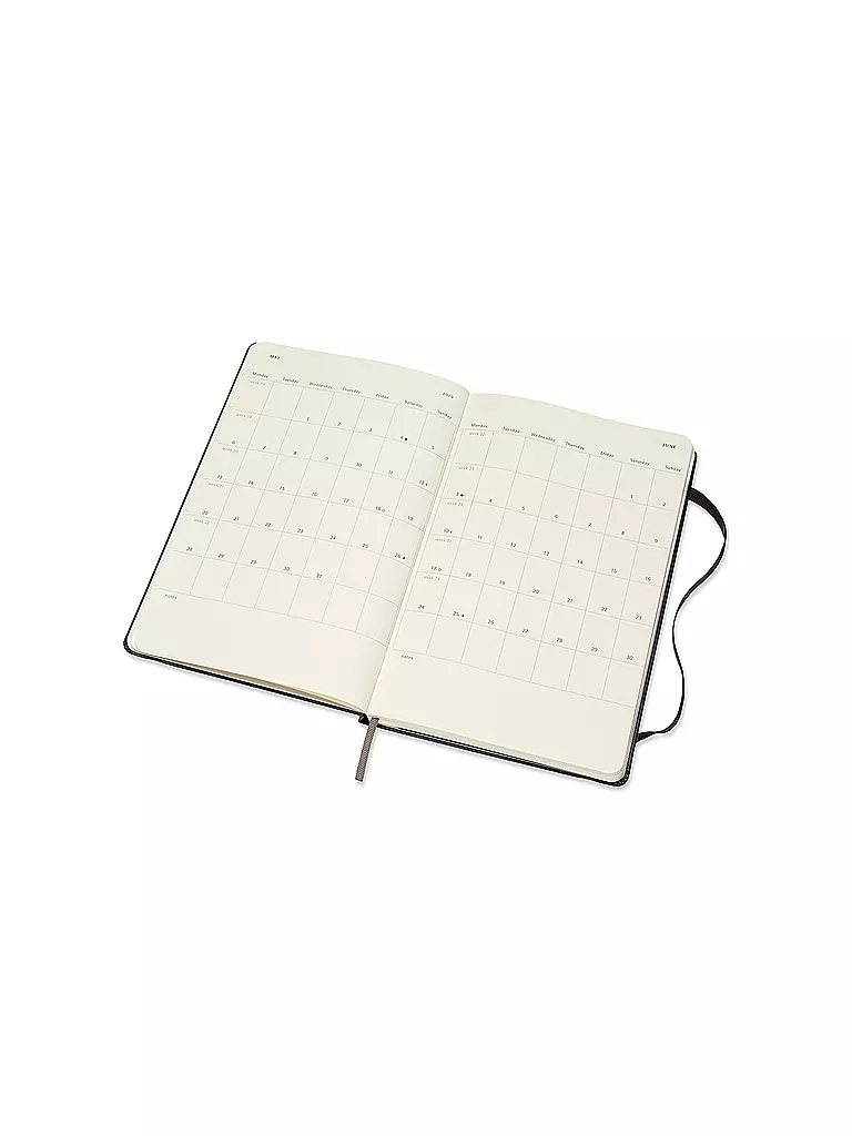 MOLESKINE | Kalender - Weekly Notebook Large HC Black 2019 | schwarz