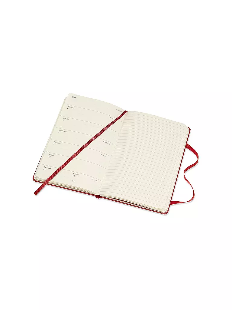 MOLESKINE | Kalender - Weekly Notebook Pocket HC Scarlet Red 2019 | rot