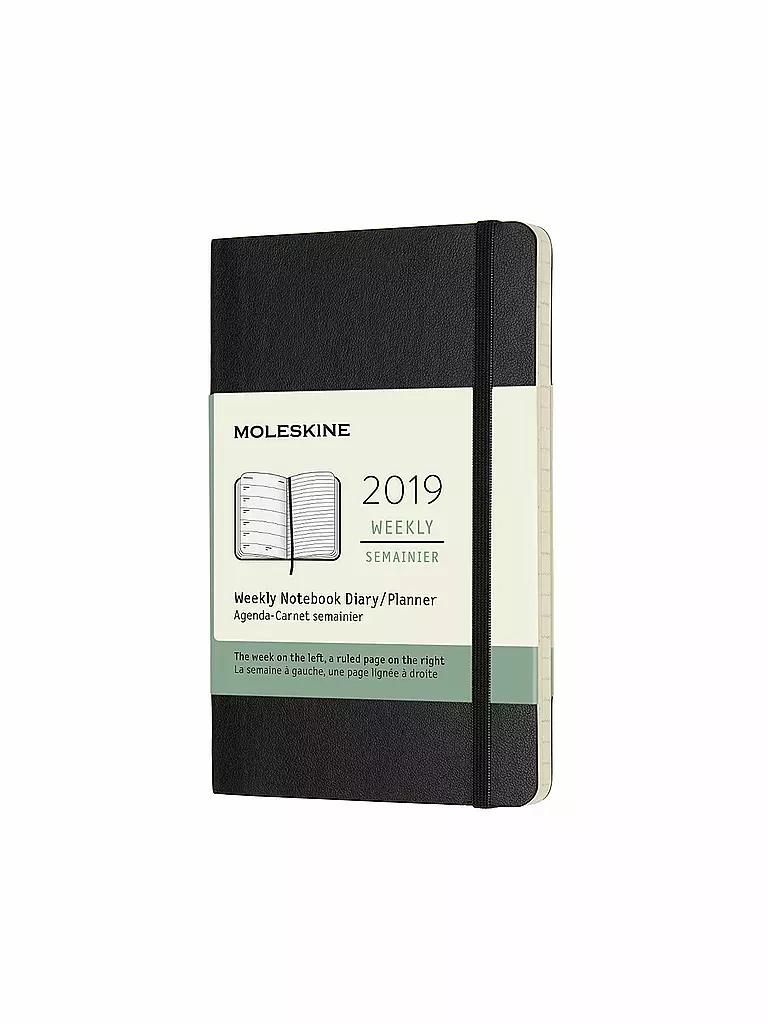MOLESKINE | Kalender - Weekly Notebook Pocket SC Black 2019 | schwarz