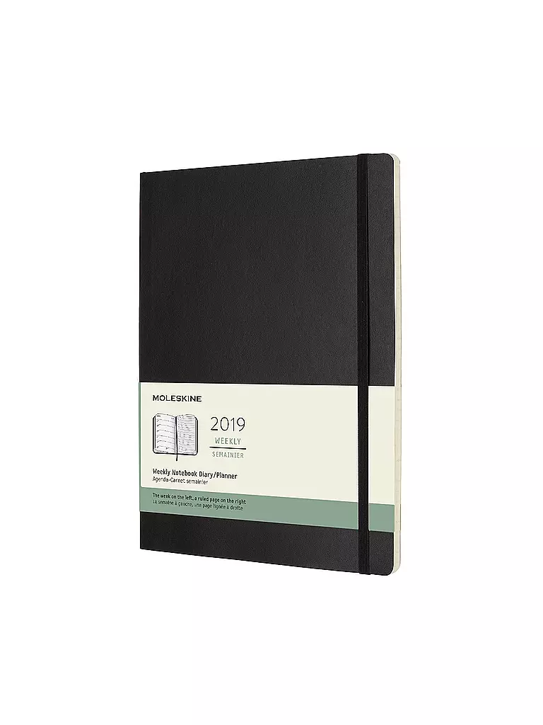 MOLESKINE | Kalender - Weekly Notebook XL SC Black 2019 | schwarz