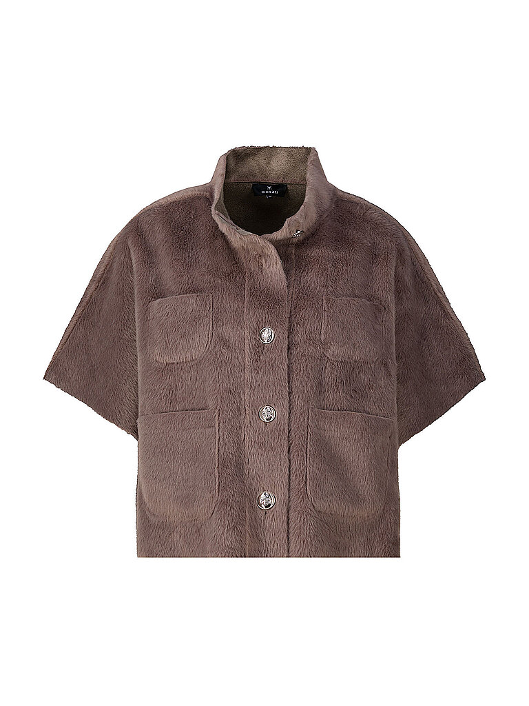 MONARI Cape - Poncho in Felloptik braun | 42