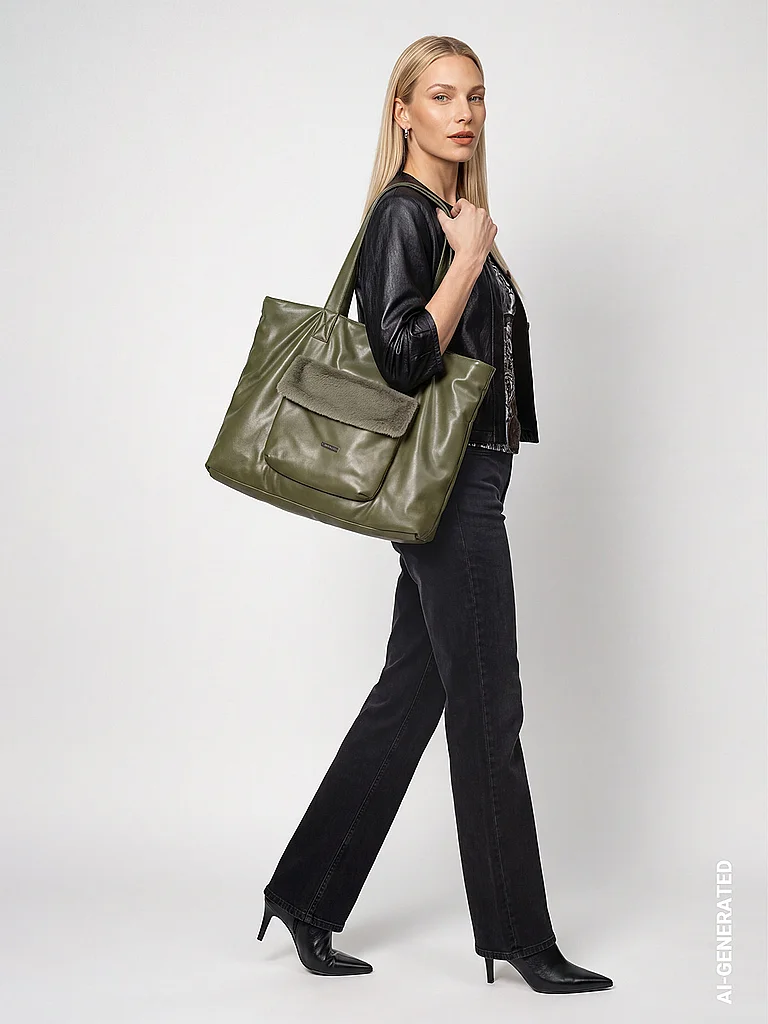 MONARI Sac - Shopper olive