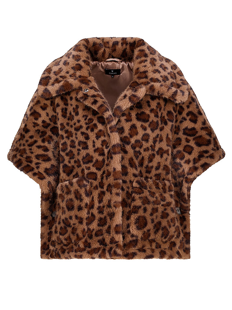 MONARI Cape - Poncho in Felloptik braun | 42