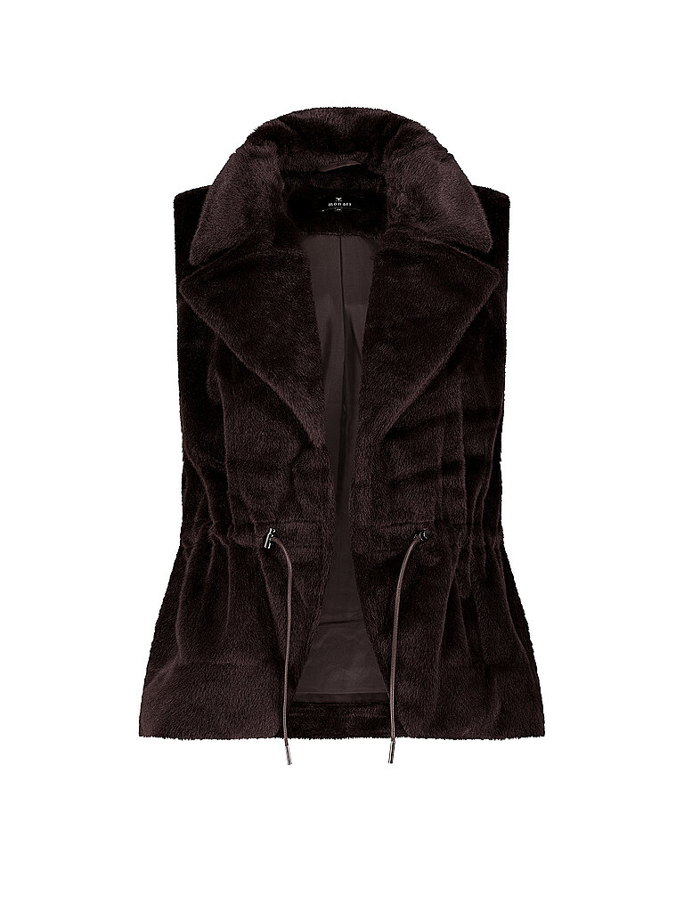 MONARI Gilet in Felloptik braun | 42