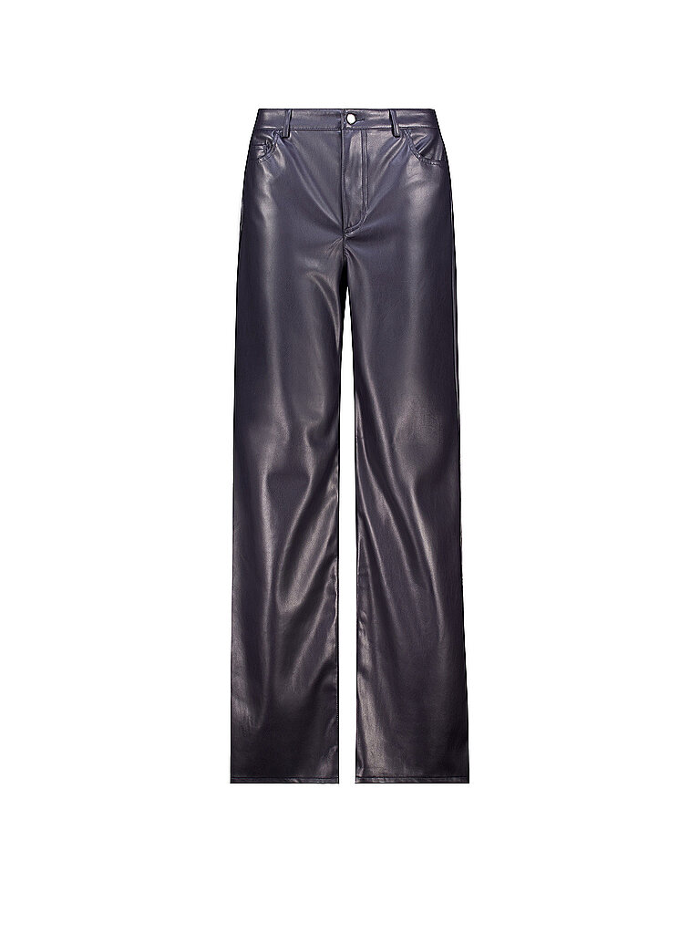MONARI Hose in Lederoptik Wide Leg dunkelblau | 34