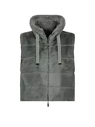 MONARI | Gilet in Felloptik  | Grau