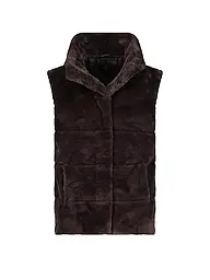 MONARI | Gilet in Felloptik  | Braun