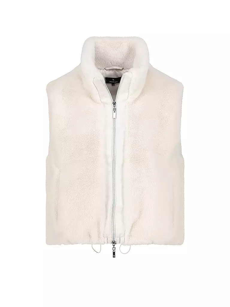 MONARI | Gilet in Felloptik | creme