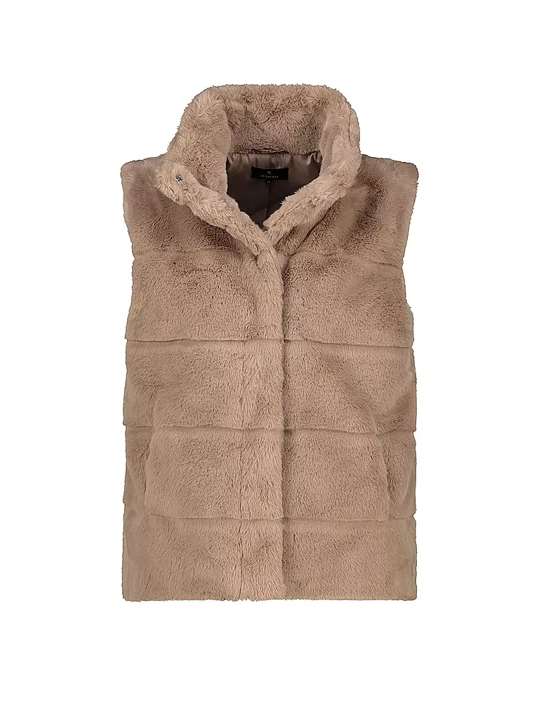 MONARI | Gilet in Felloptik | camel