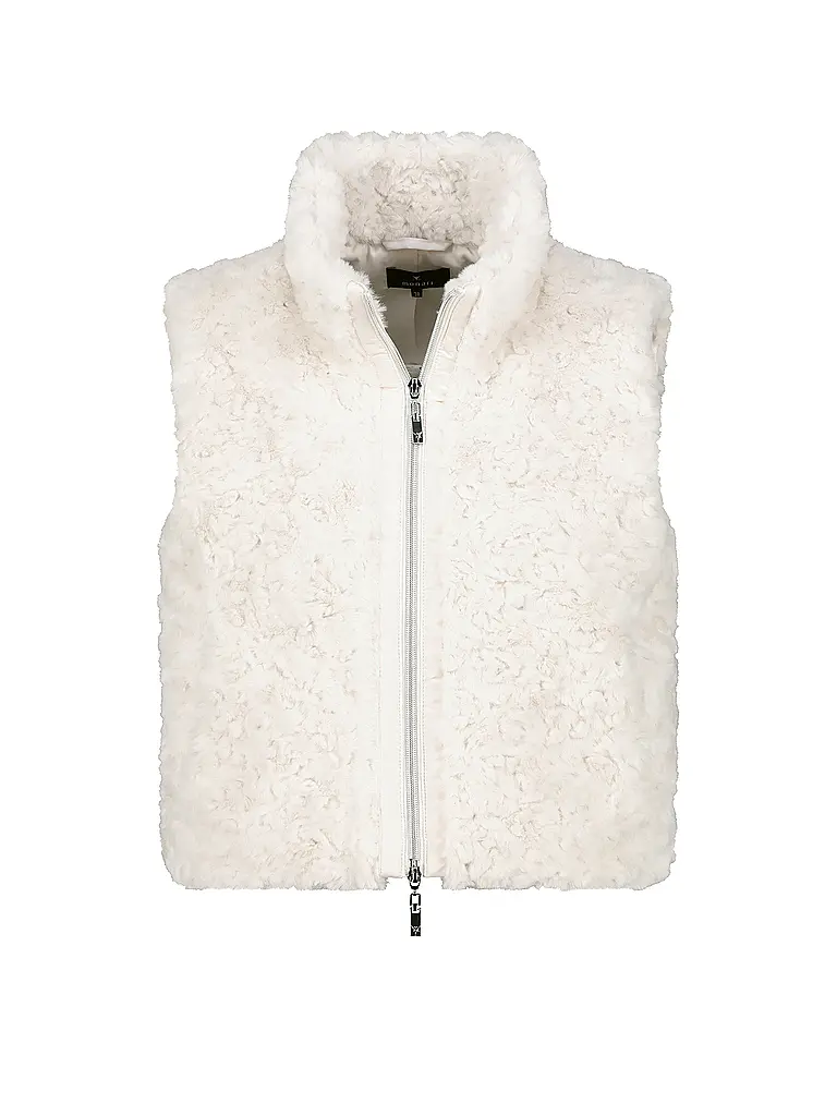 MONARI | Gilet in Felloptik | creme