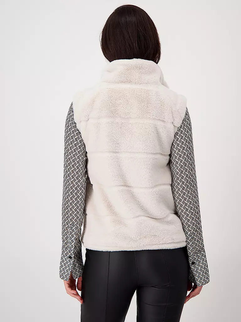 MONARI | Gilet in Felloptik | creme