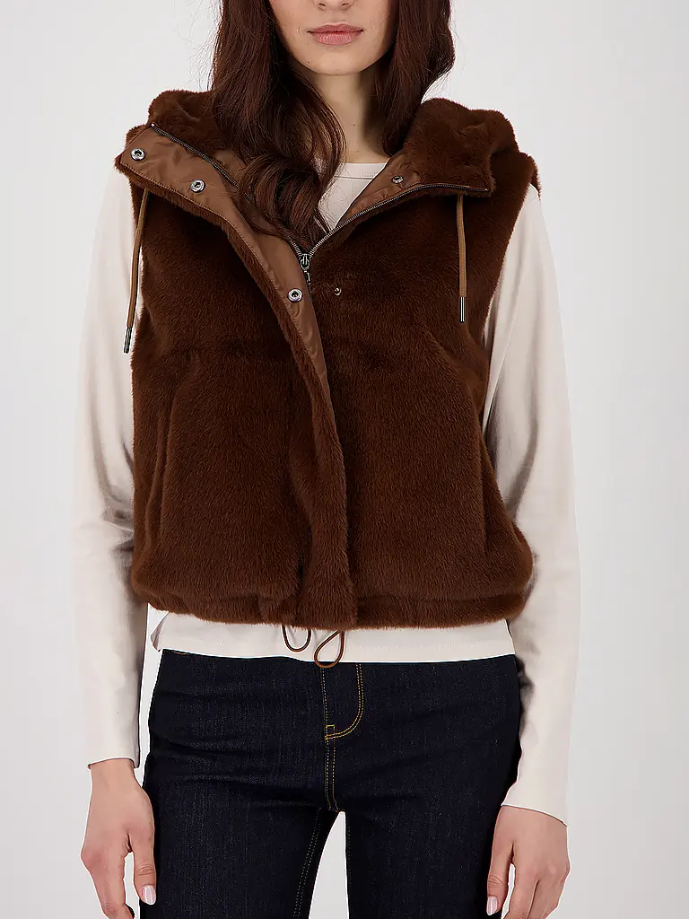 MONARI | Gilet in Felloptik | 