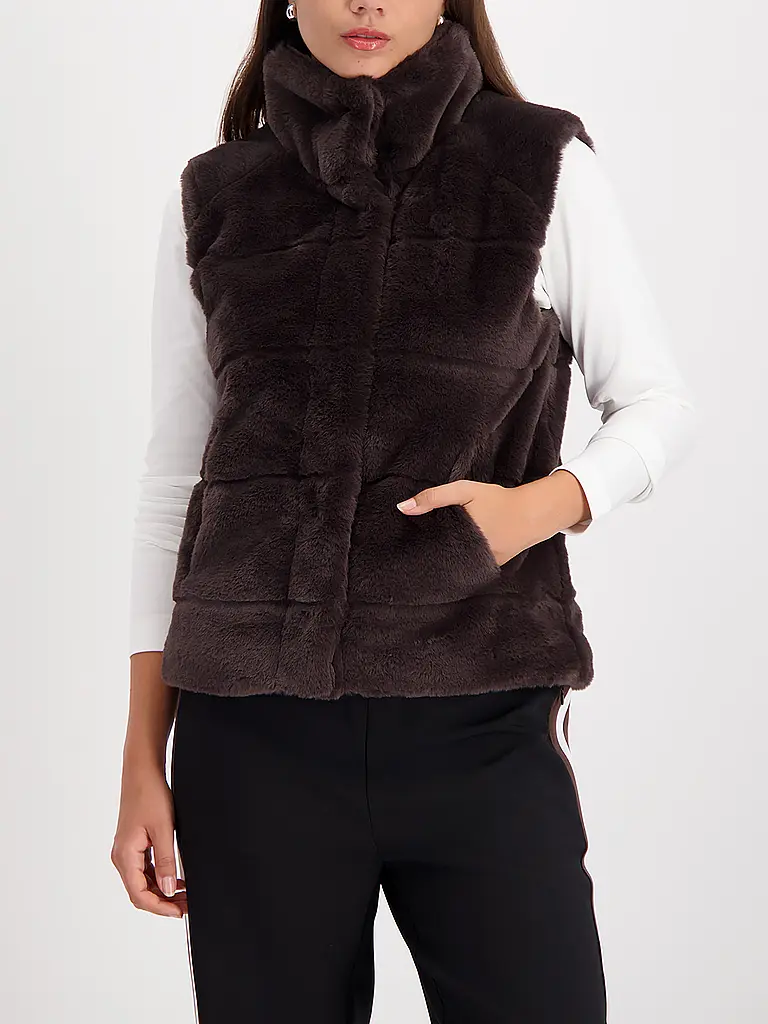 MONARI | Gilet in Felloptik |