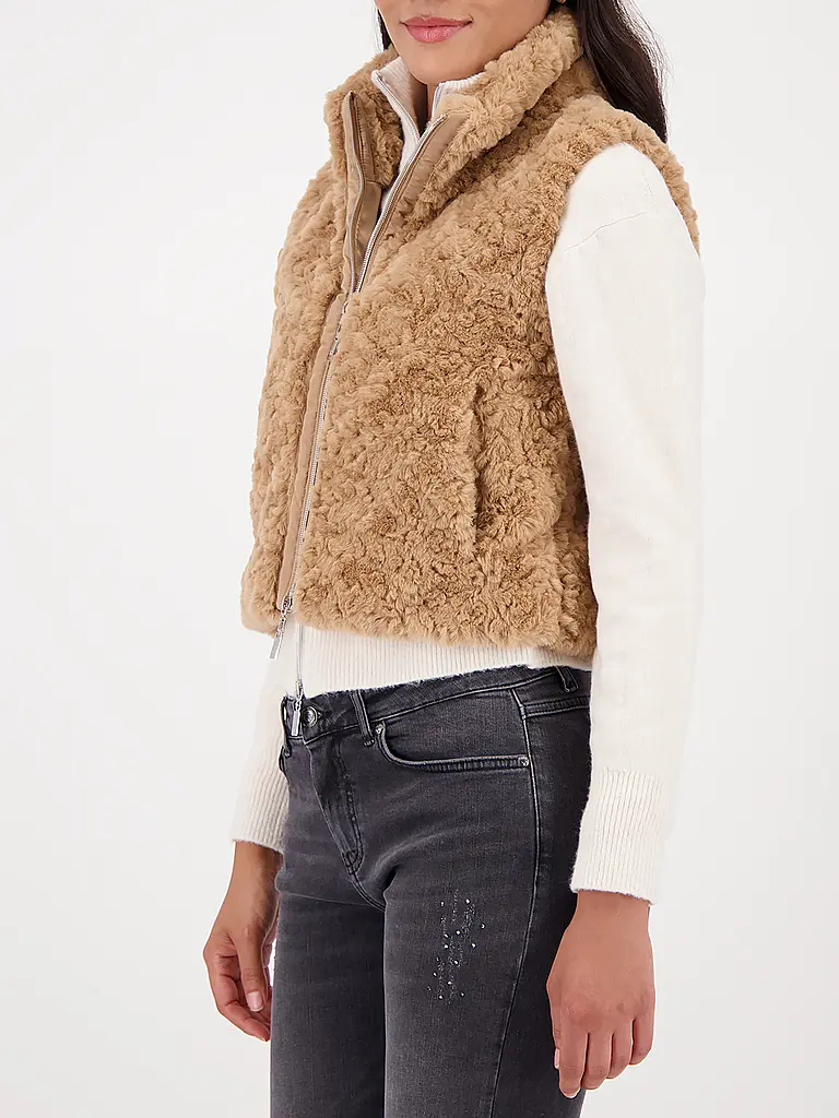 MONARI | Gilet in Felloptik | 