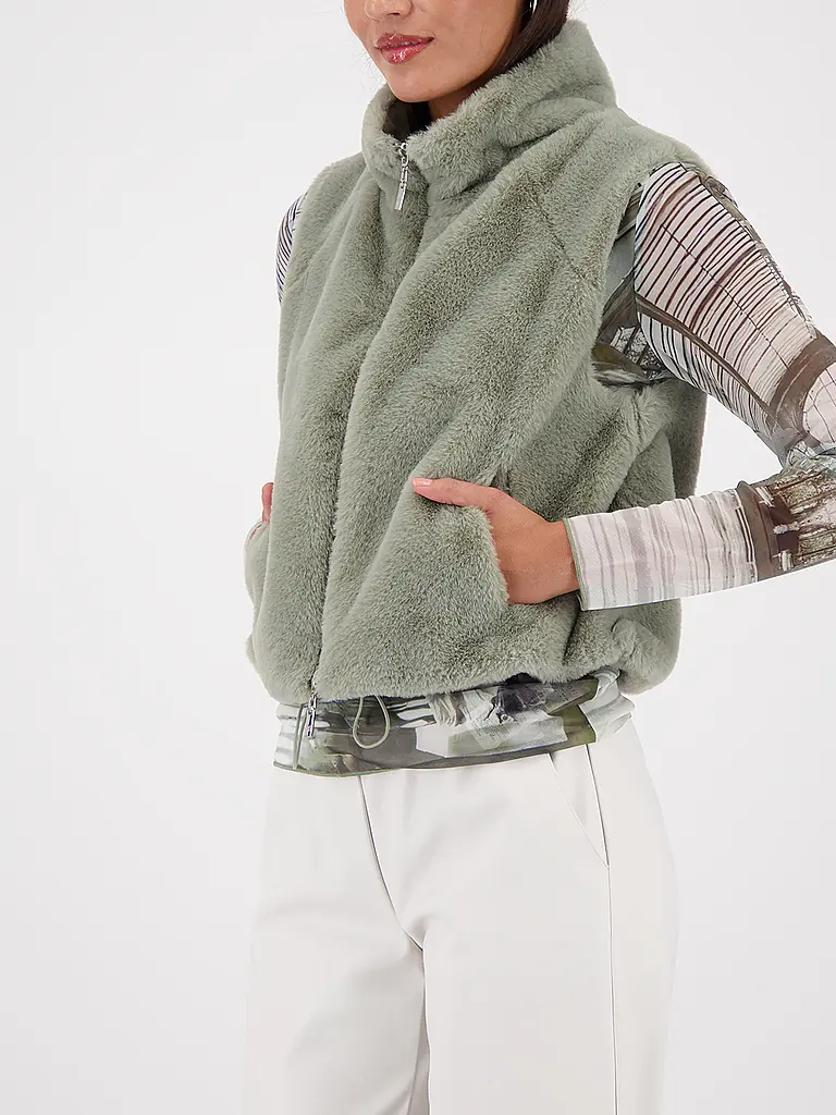 MONARI | Gilet in Felloptik | 