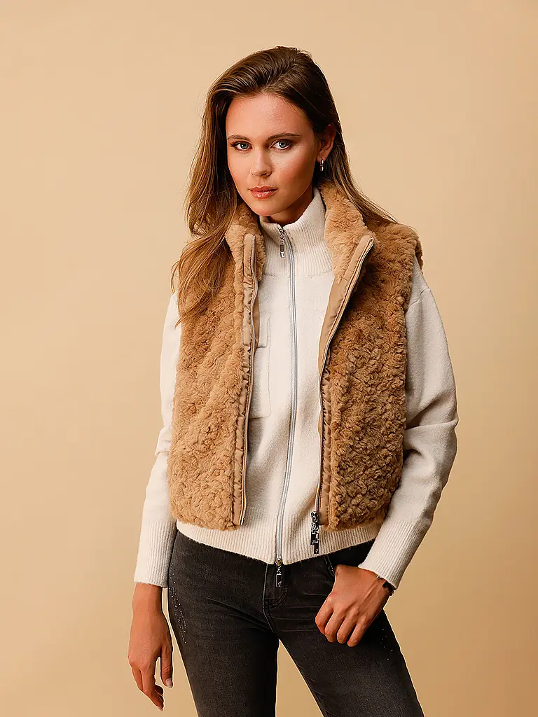 MONARI | Gilet in Felloptik | 