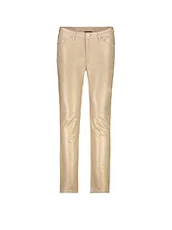 MONARI | Hose in Lederoptik Slim Fit | Camel