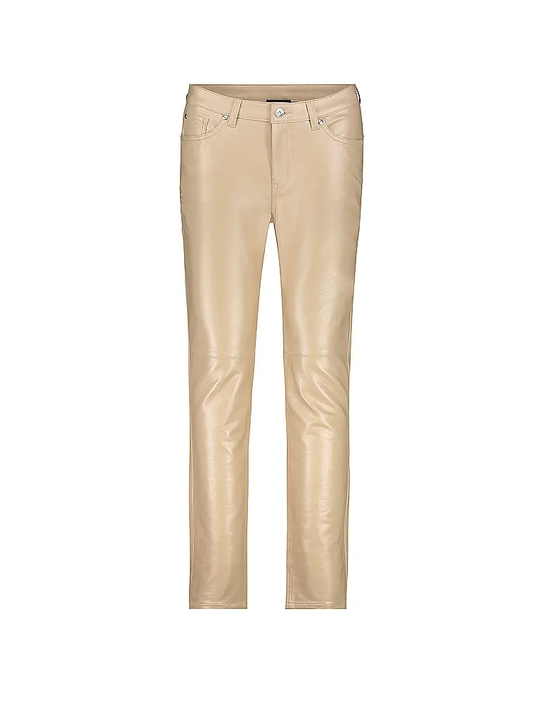 MONARI | Hose in Lederoptik Slim Fit | Camel