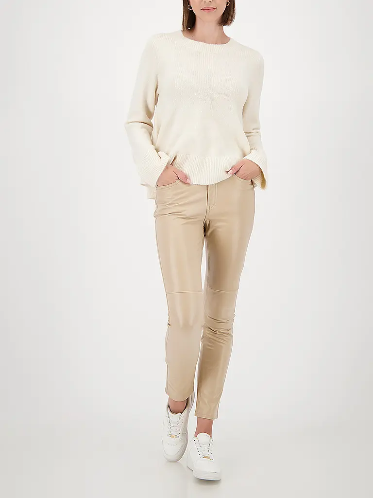 MONARI | Hose in Lederoptik Slim Fit | Camel