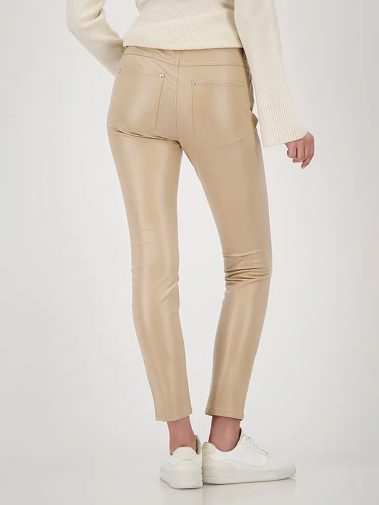 MONARI | Hose in Lederoptik Slim Fit | 