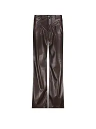 MONARI | Hose in Lederoptik Wide Leg | Braun