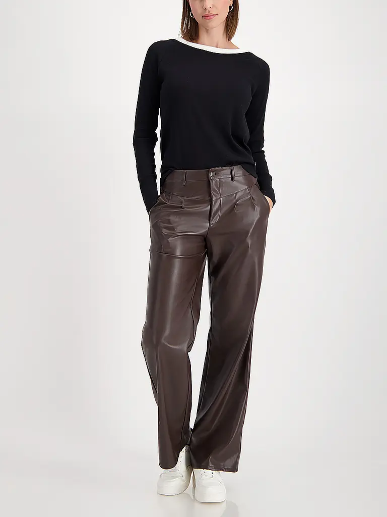 MONARI | Hose in Lederoptik Wide Leg | 