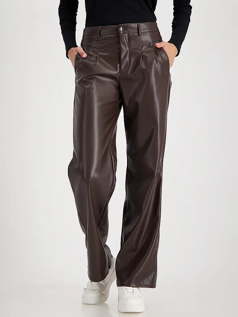 MONARI | Hose in Lederoptik Wide Leg | 