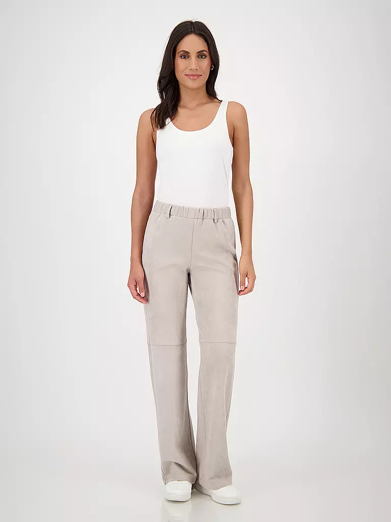 MONARI | Hose in Lederoptik | beige