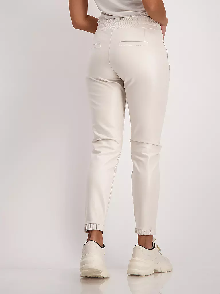 MONARI | Hose in Lederoptik | creme