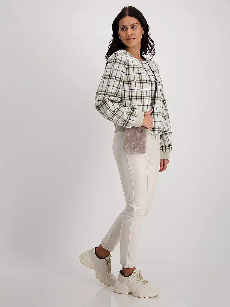 MONARI | Hose in Lederoptik | creme