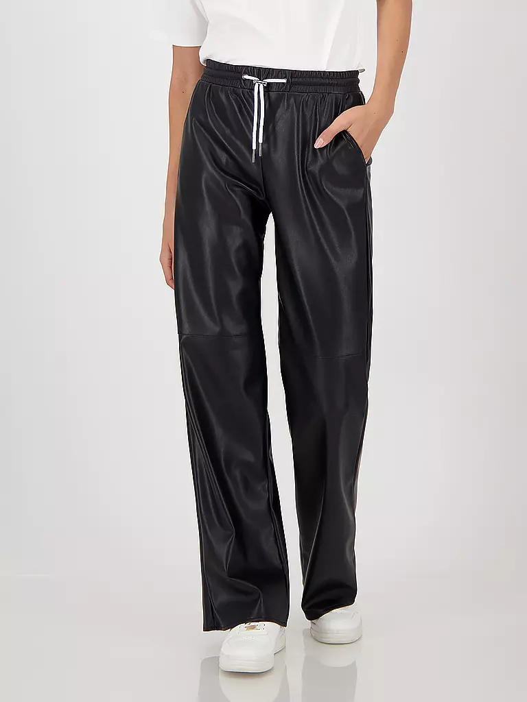 MONARI | Hose in Lederoptik | schwarz