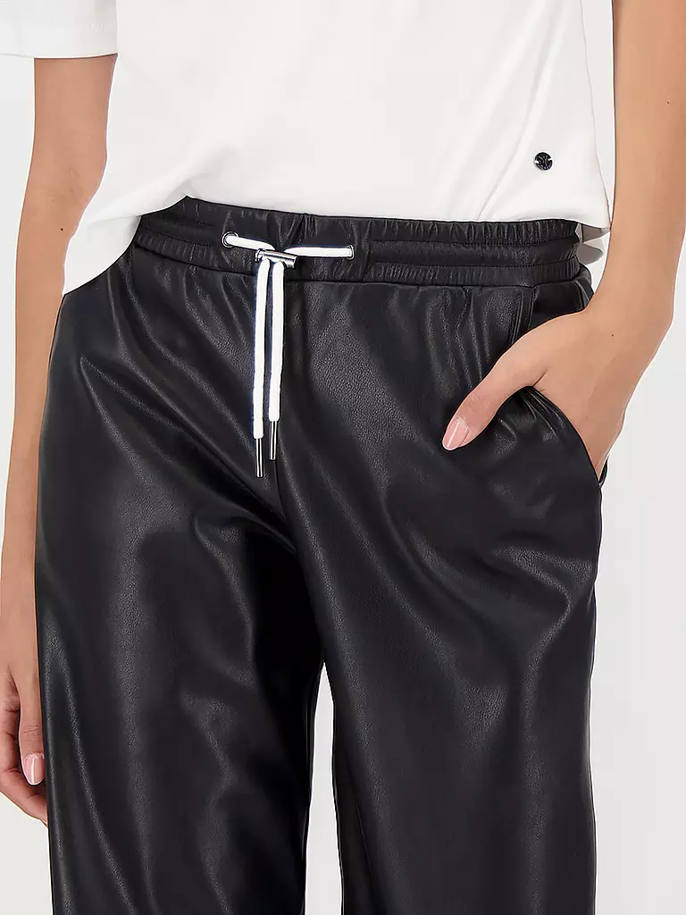 MONARI | Hose in Lederoptik | schwarz