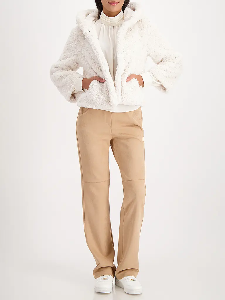 MONARI | Jacke in Felloptik | Beige
