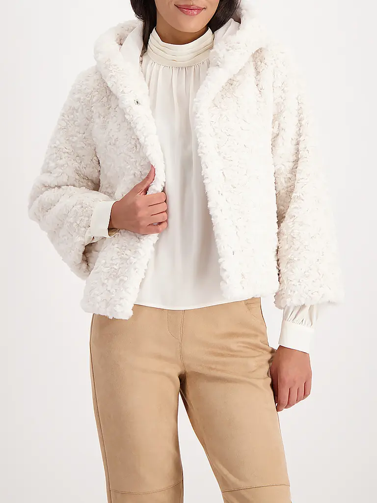 MONARI | Jacke in Felloptik | Beige