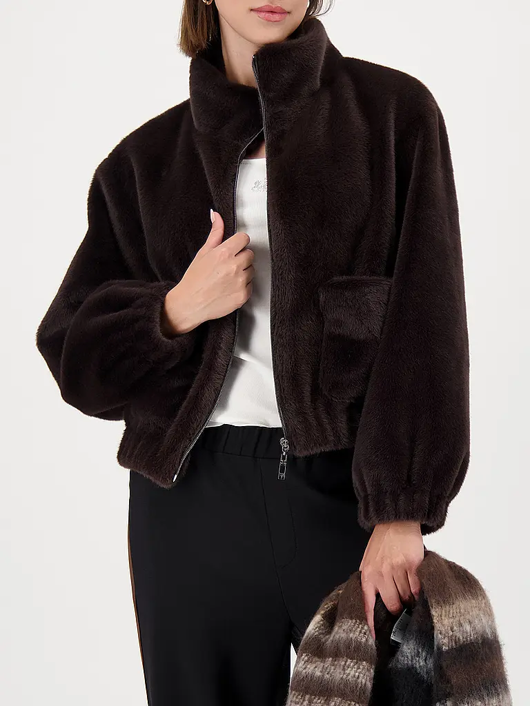 MONARI | Jacke in Felloptik | Braun