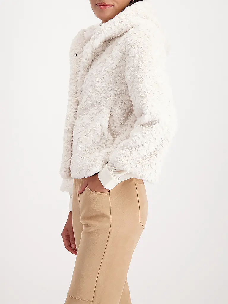 MONARI | Jacke in Felloptik | Beige