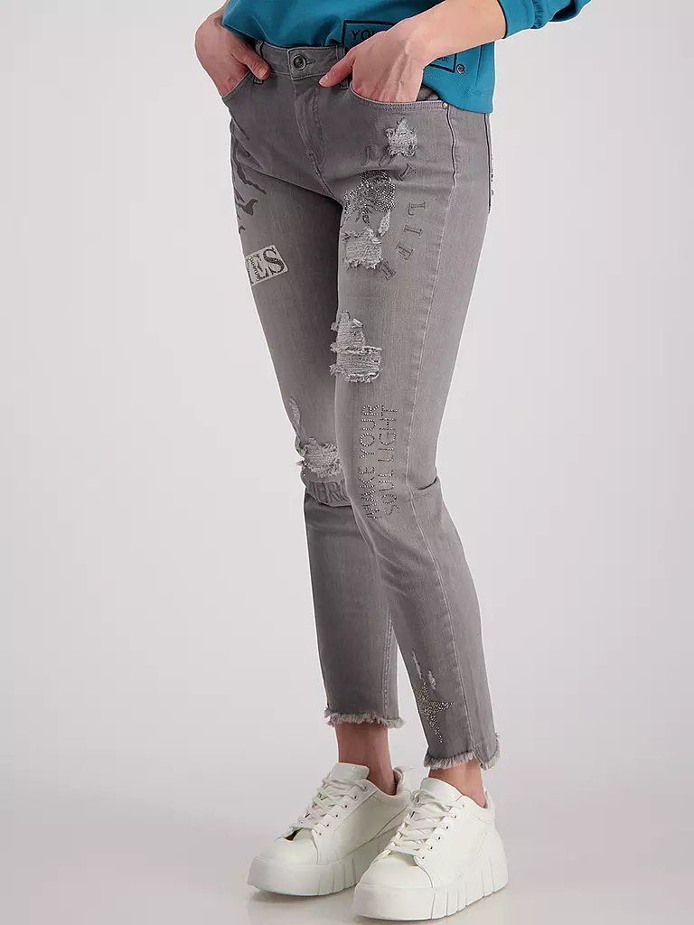 MONARI | Jeans  Slim Fit 7/8 | grau