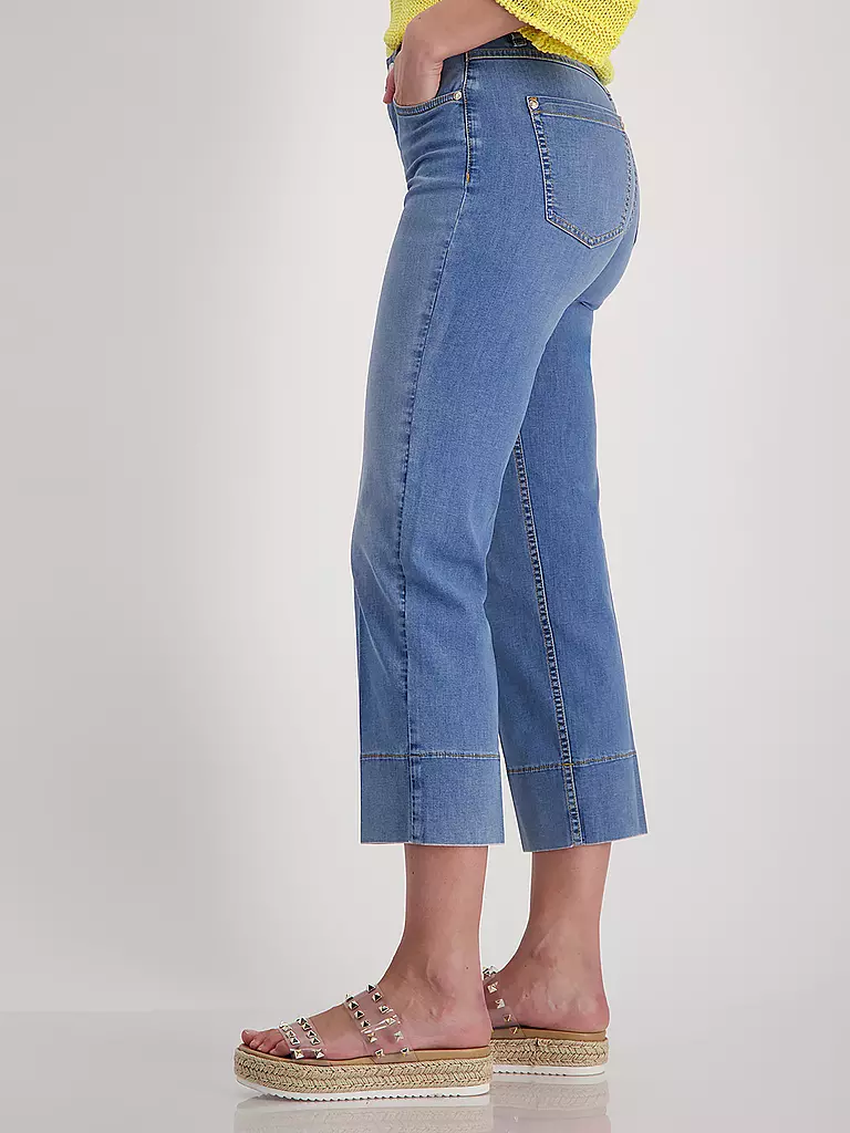 MONARI | Jeans Flared Fit 3/4  | blau