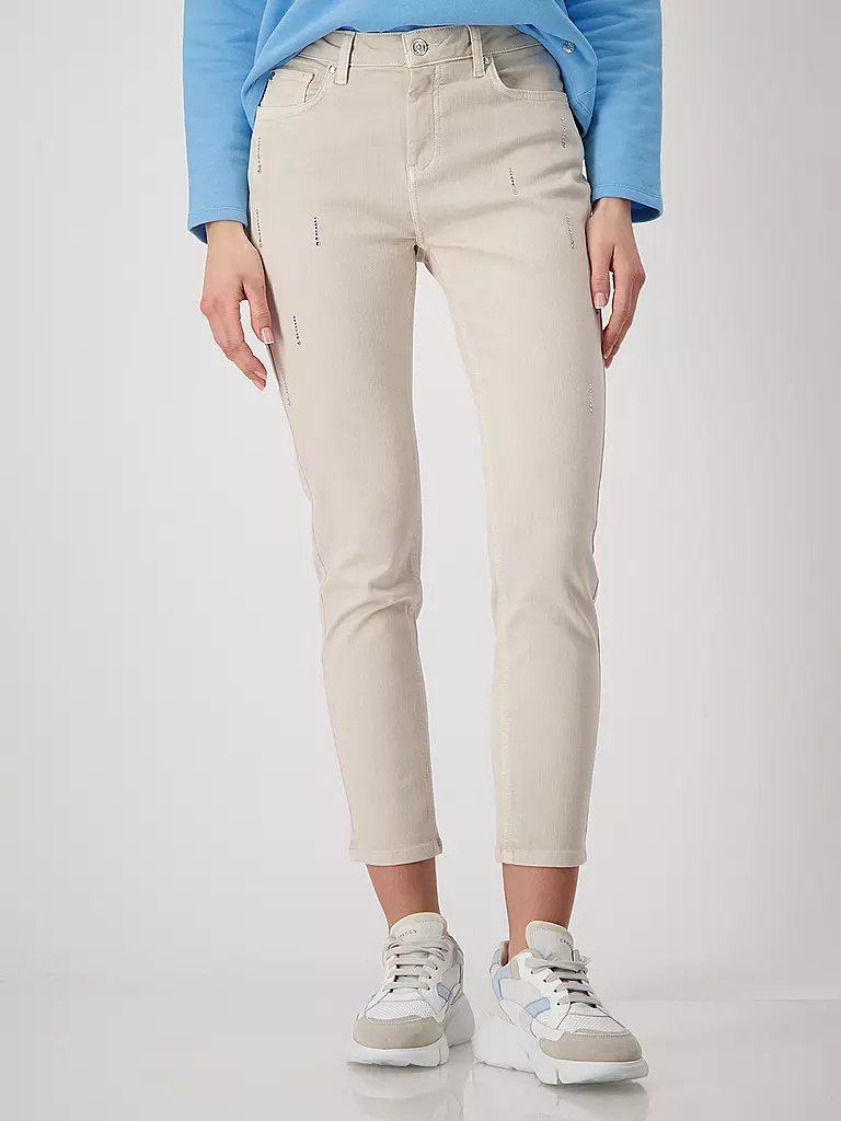 MONARI | Jeans Skinny Fit 7/8 | beige