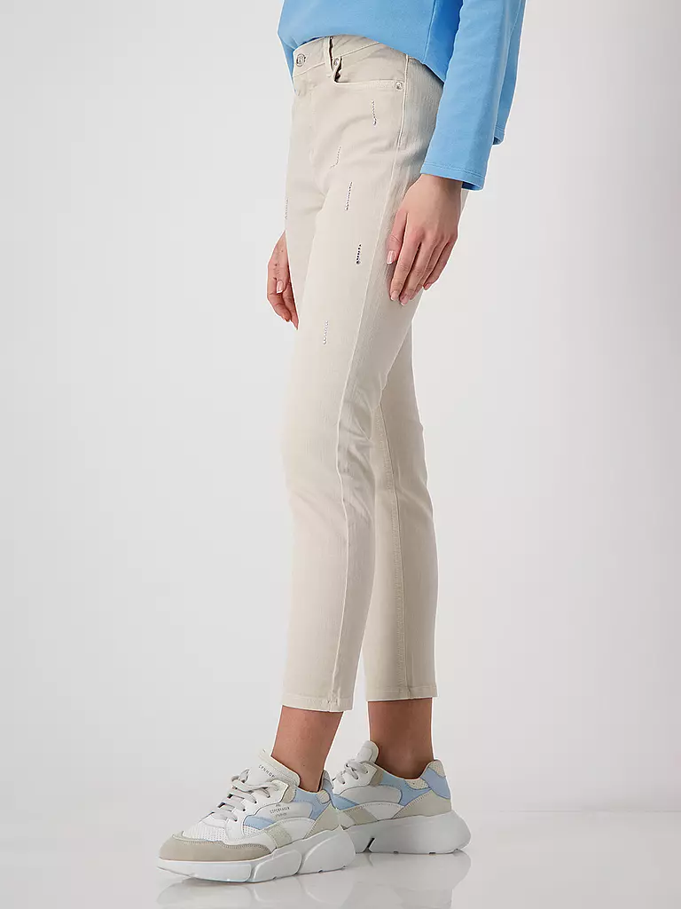 MONARI | Jeans Skinny Fit 7/8 | beige