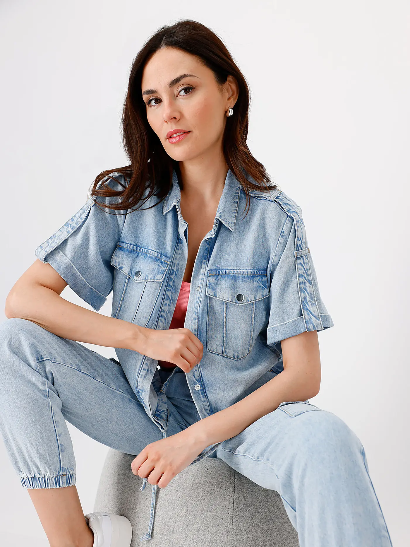 MONARI | Jeansbluse BALI | blau