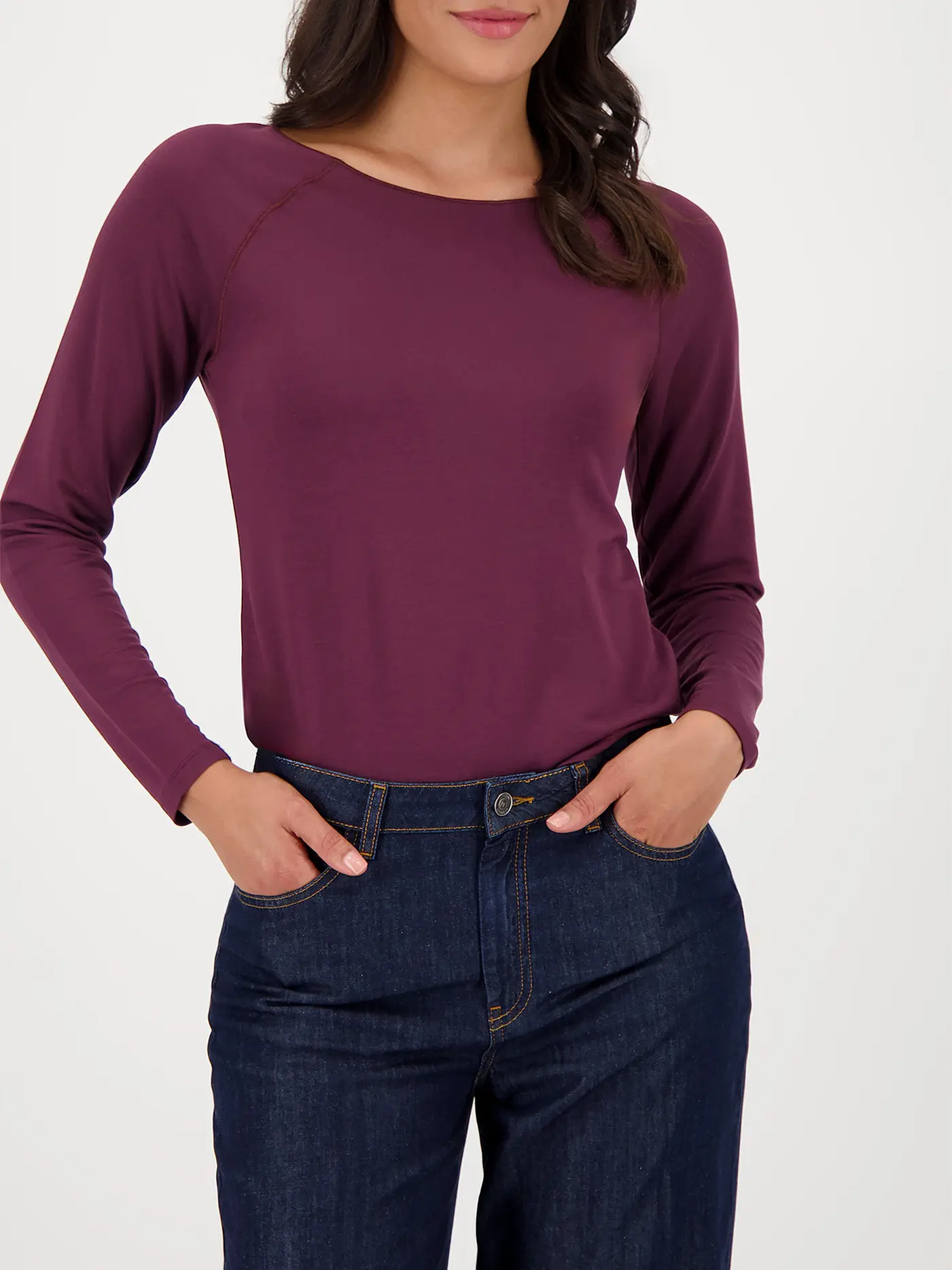 MONARI | Langarmshirt  | dunkelrot