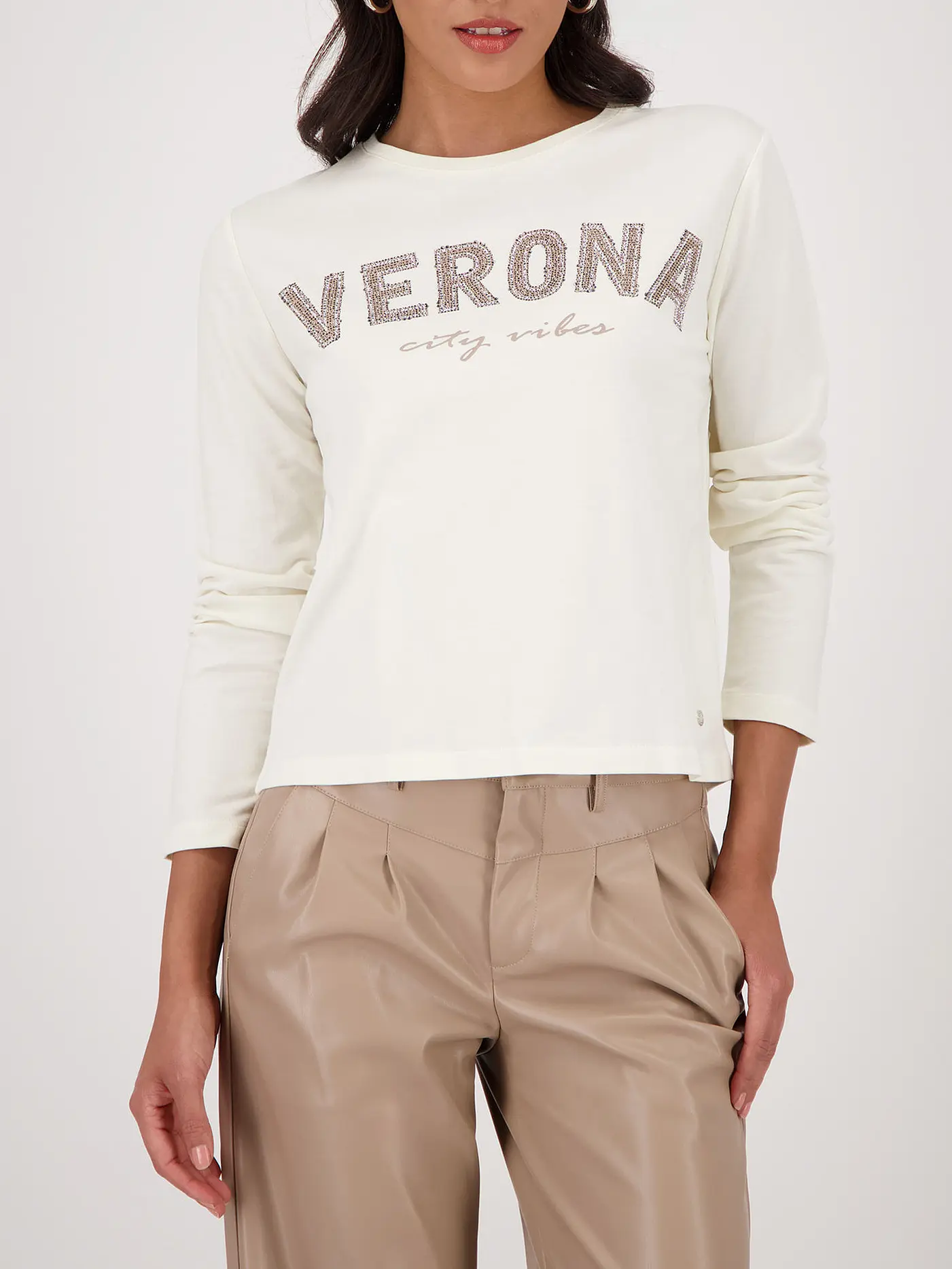 MONARI | Langarmshirt  | creme
