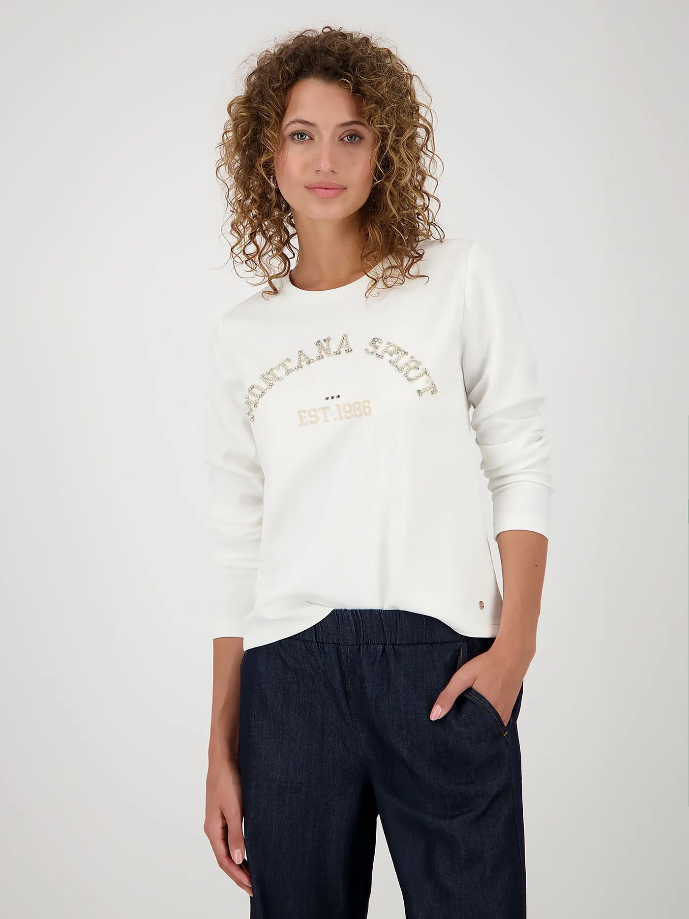 MONARI | Langarmshirt  | weiss